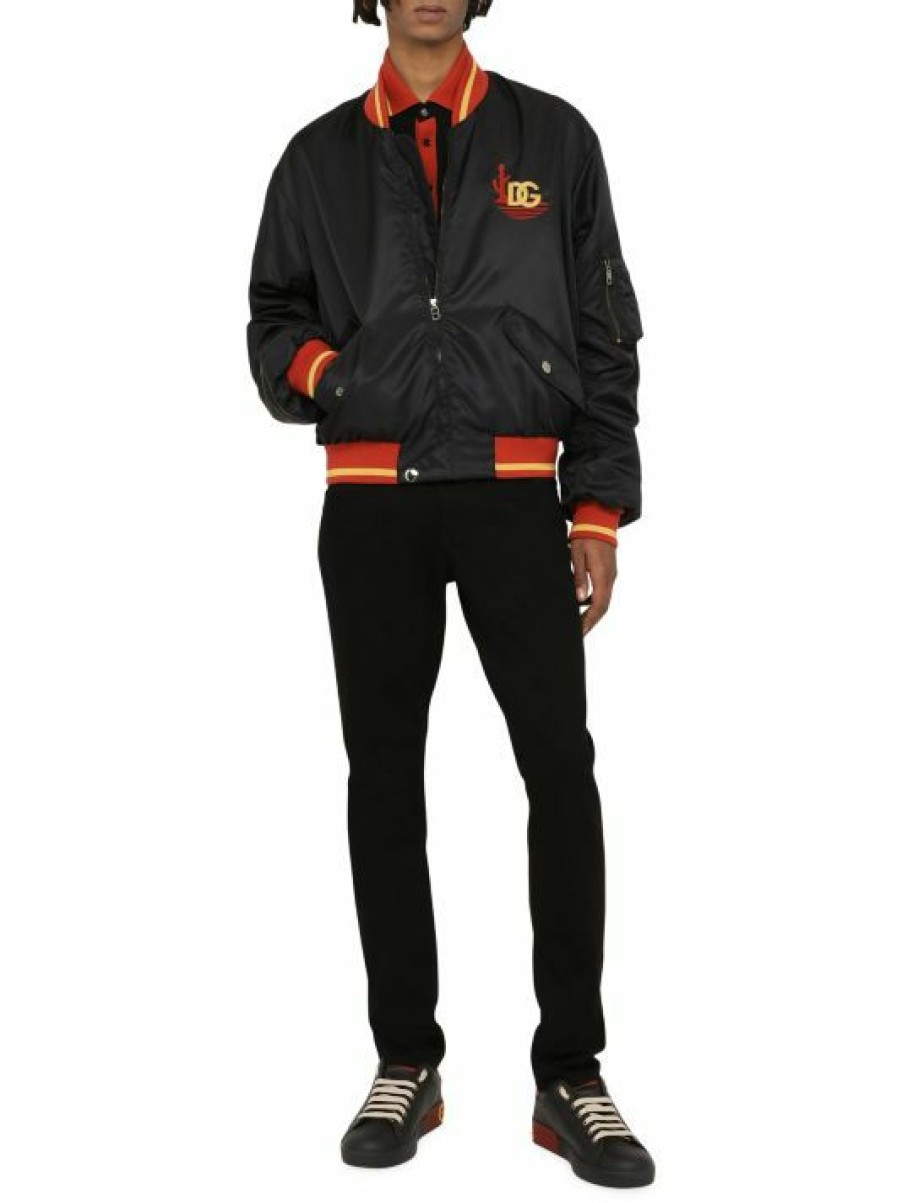 Men * | Dolce&Gabbana Logo Bomber Jacket For Men