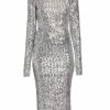 Women'S Clothing * | Dolce&Gabbana Zebra Sequin-Embroidered Midi-Dress