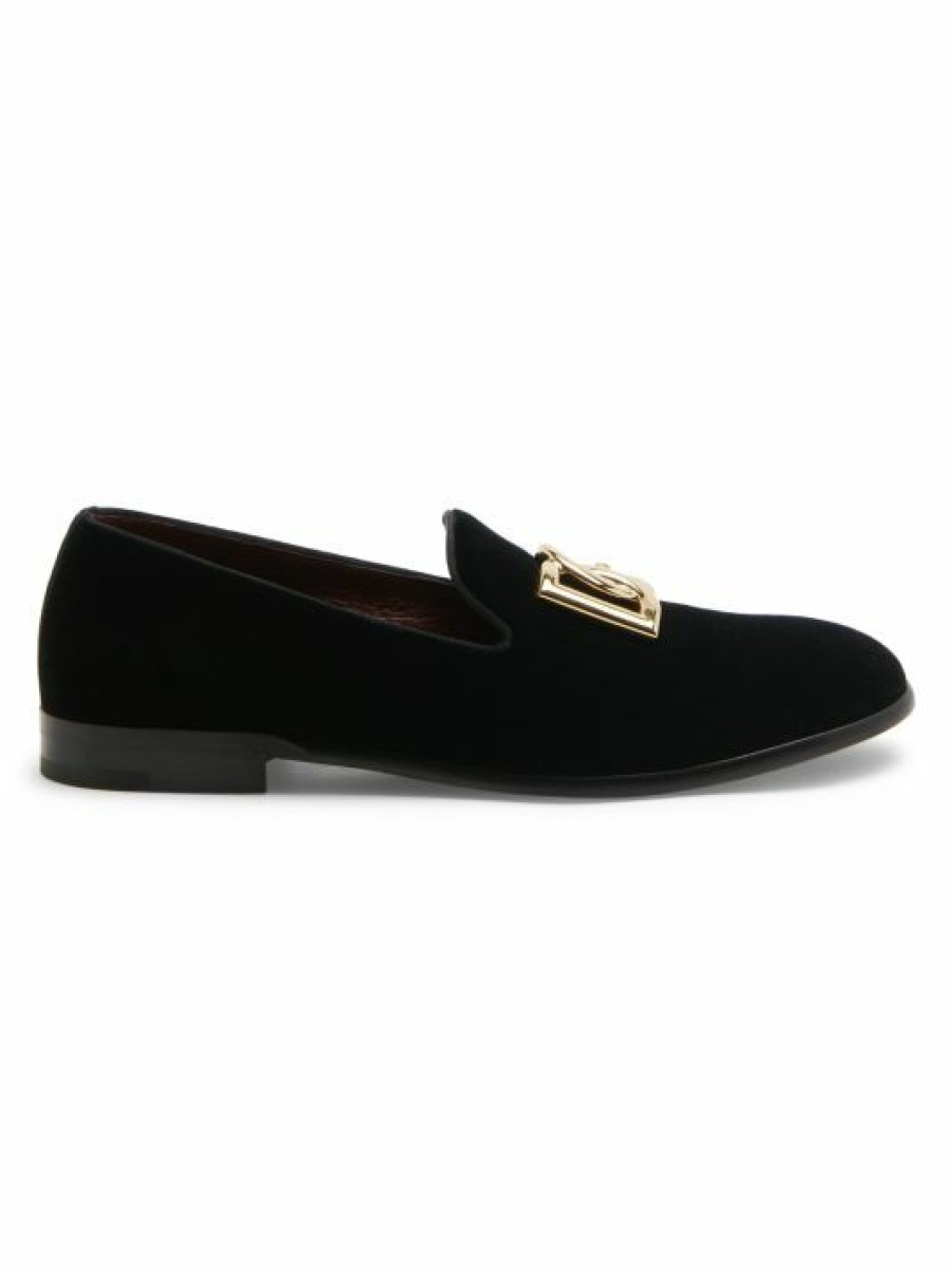 Men * | Dolce&Gabbana Leonardo Velvet Smoking Shoes For Men