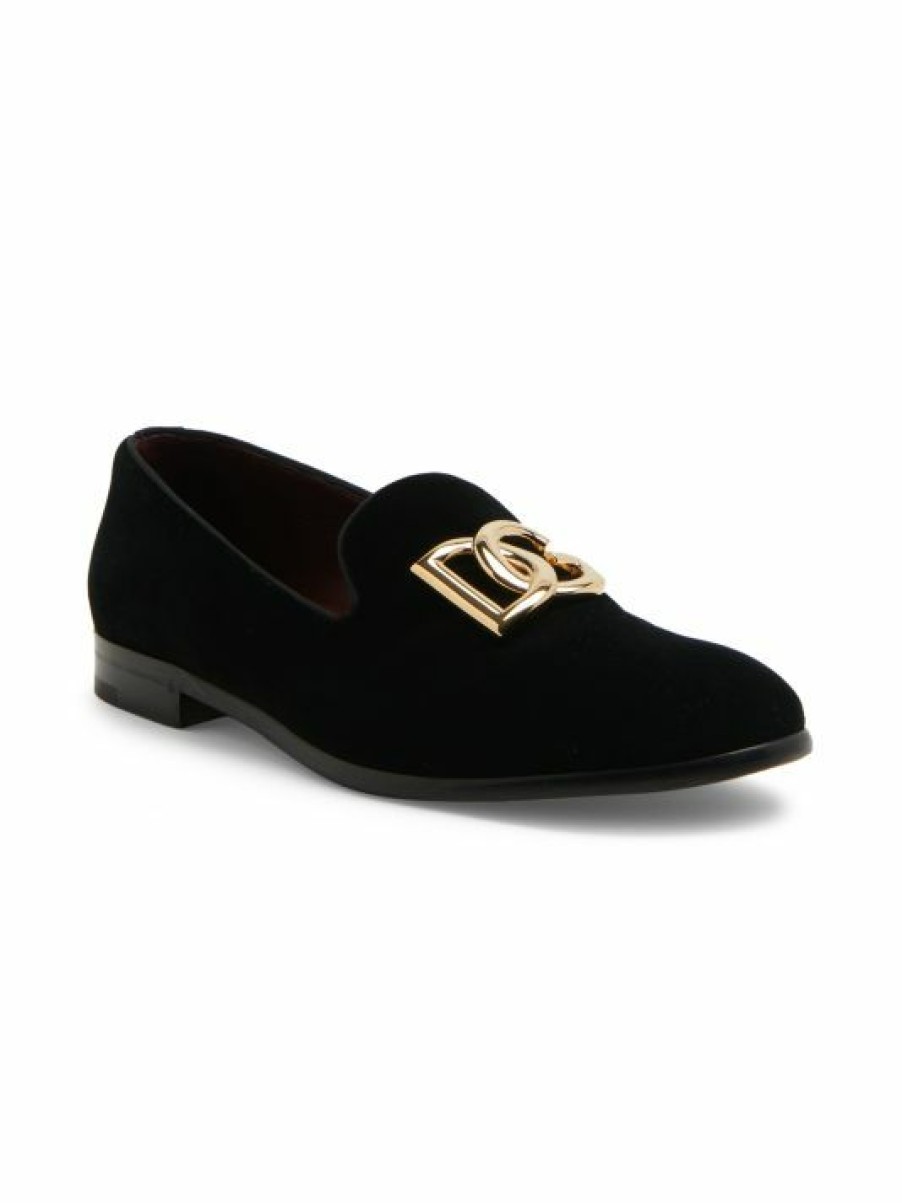 Men * | Dolce&Gabbana Leonardo Velvet Smoking Shoes For Men