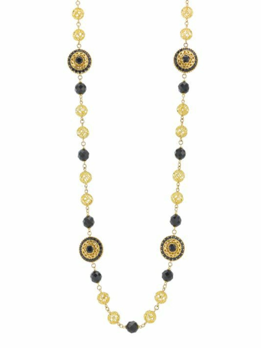 Jewelry * | Dolce&Gabbana 18K Yellow Gold Black Jade Necklace