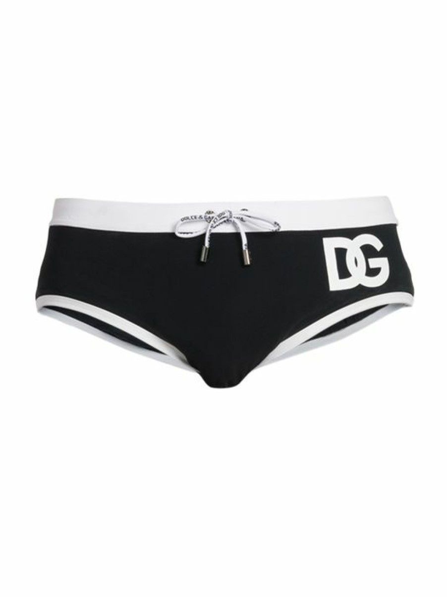 Men * | Dolce&Gabbana Logo Swim Briefs For Men