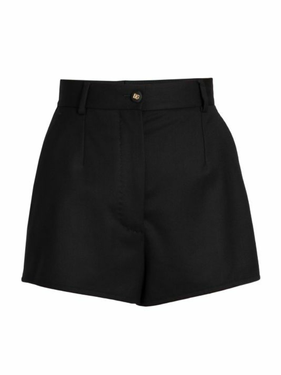 Men * | Dolce&Gabbana Pleated Wool-Blend Shorts