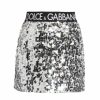 Women'S Clothing * | Dolce&Gabbana Zebra Sequin-Embroidered Miniskirt