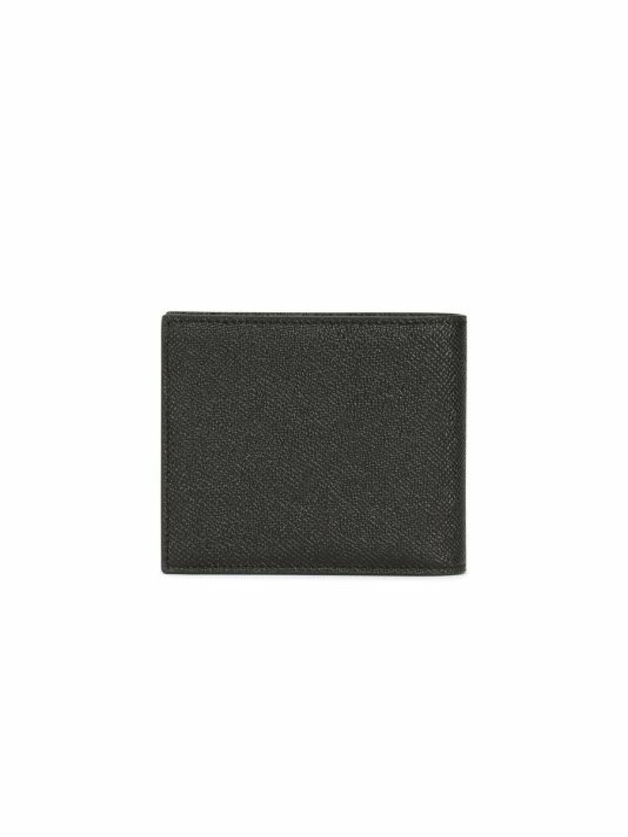 Accessories * | Dolce&Gabbana Pebbled Leather Bi-Fold Wallet For Men