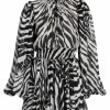 Women'S Clothing * | Dolce&Gabbana Zebra Print Silk Chiffon Minidress