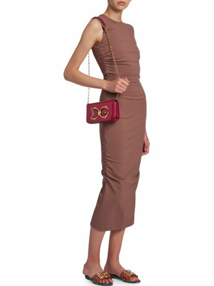 Women'S Clothing * | Dolce&Gabbana Ruched Sleeveless Midi-Dress