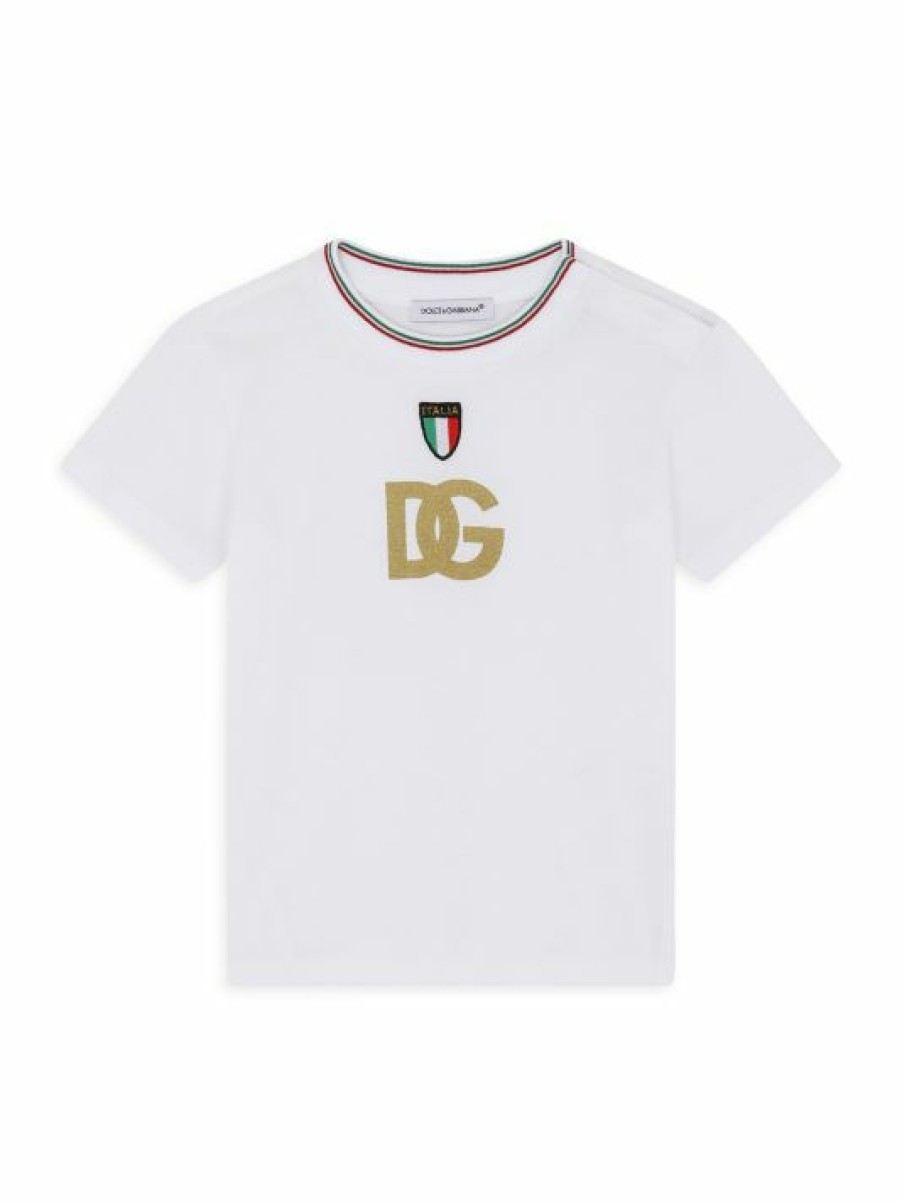 Kids * | Dolce&Gabbana Baby'S Cotton Logo T-Shirt For Kids