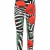 Men * | Dolce&Gabbana Poppy & Zebra-Print Leggings