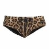 Men * | Dolce&Gabbana Leopard Print Swim Bottoms For Men