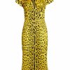 Women'S Clothing * | Dolce&Gabbana Leopard Print Satin Dress