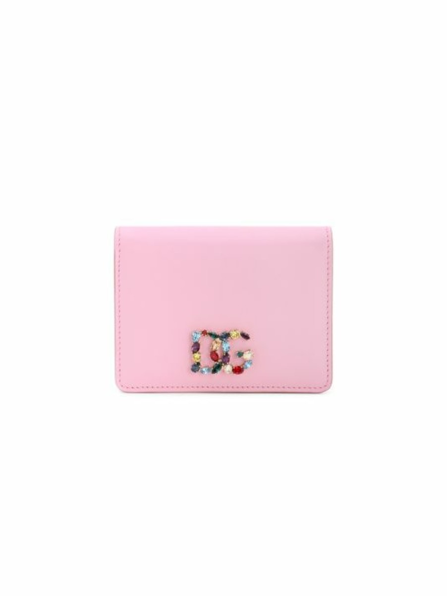 Handbags * | Dolce&Gabbana Multicolor Stone Dg Bi-Fold Leather Wallet