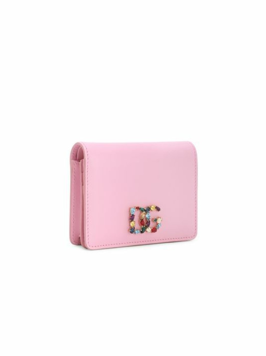 Handbags * | Dolce&Gabbana Multicolor Stone Dg Bi-Fold Leather Wallet