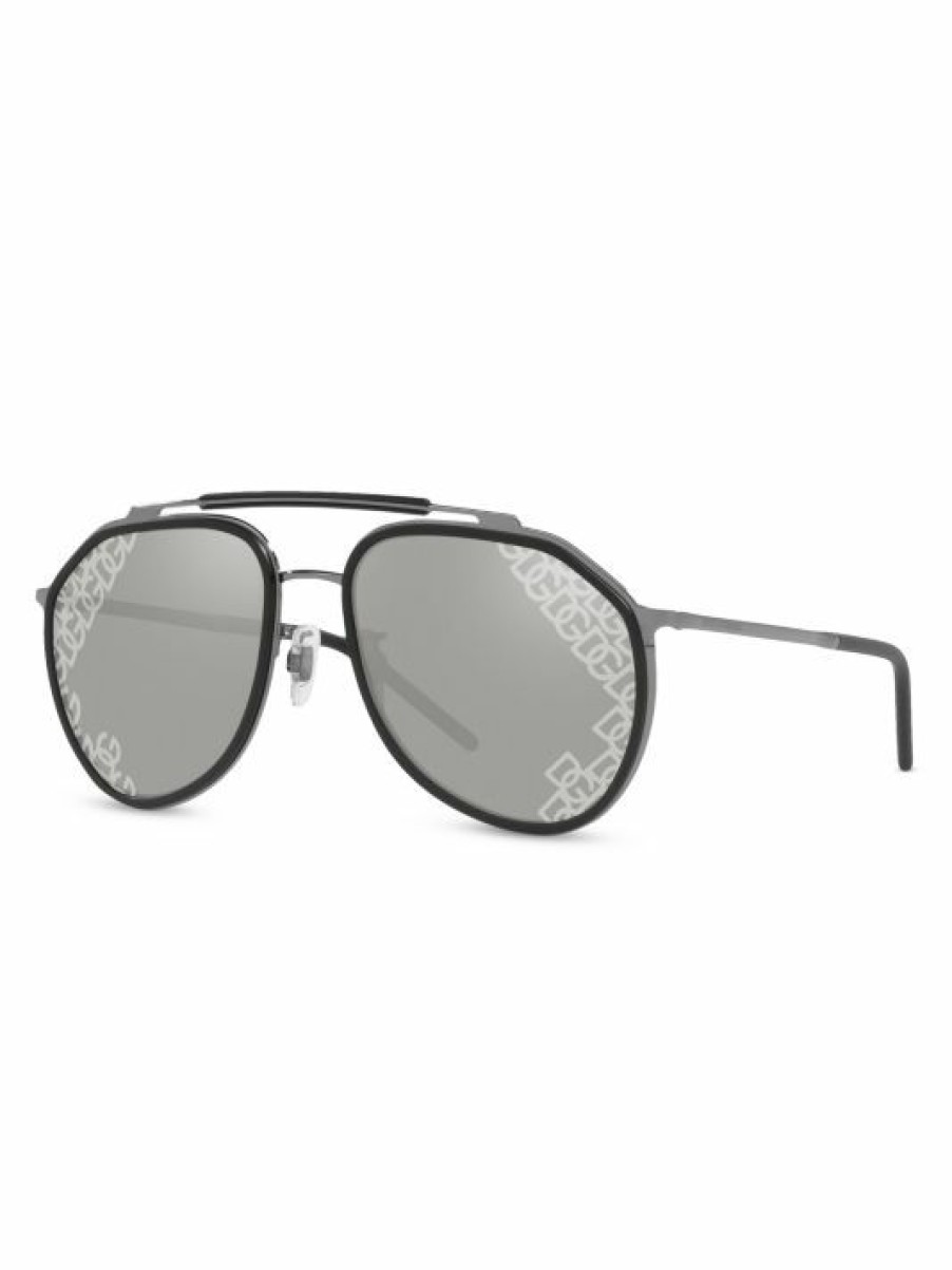 Accessories * | Dolce&Gabbana Madison Mirrored 57Mm Sunglasses For Men