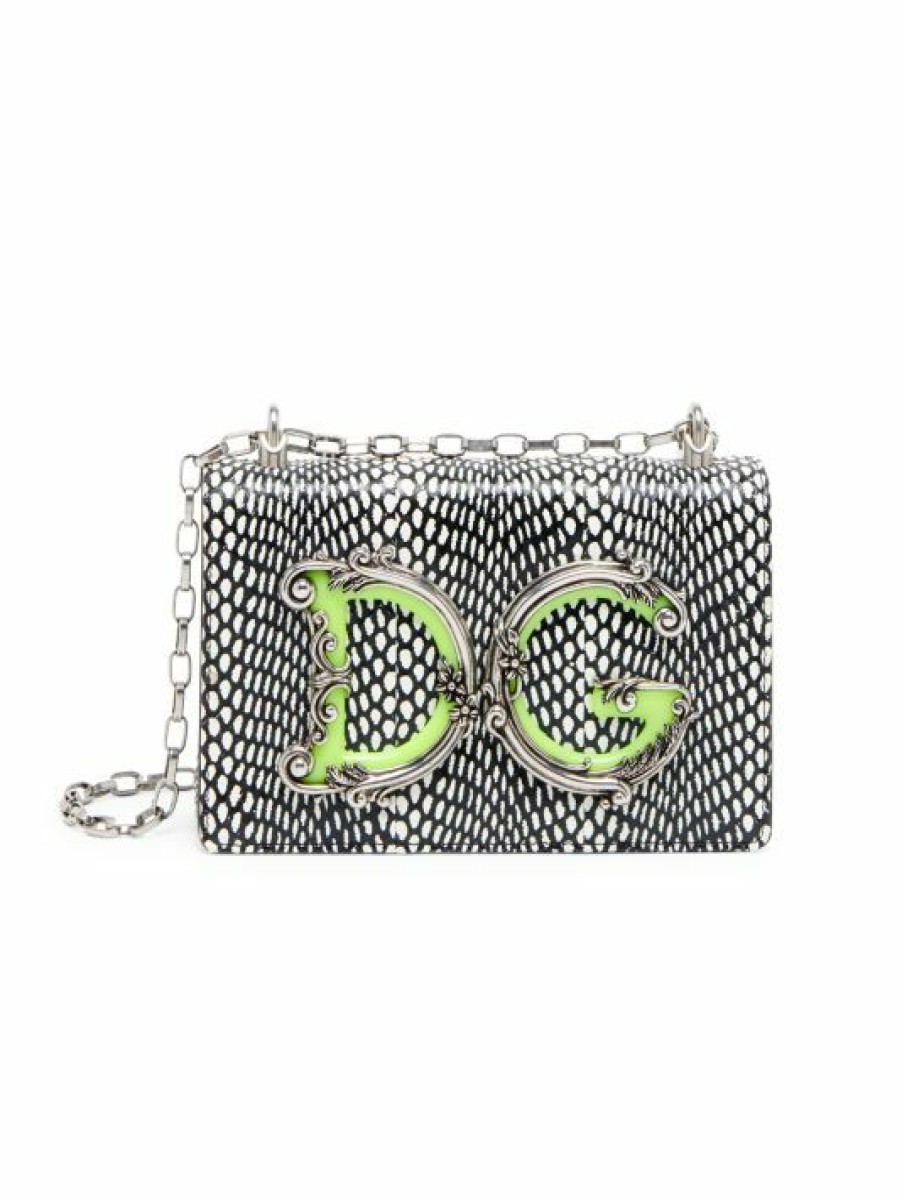 Handbags * | Dolce&Gabbana Small Dg Girl'S Exotic Snakeskin Crossbody Bag