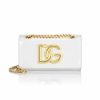 Handbags * | Dolce&Gabbana Dg Logo Patent Leather Clutch-On-Chain