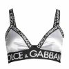 Women'S Clothing * | Dolce&Gabbana Satin Logo Triangle Bra