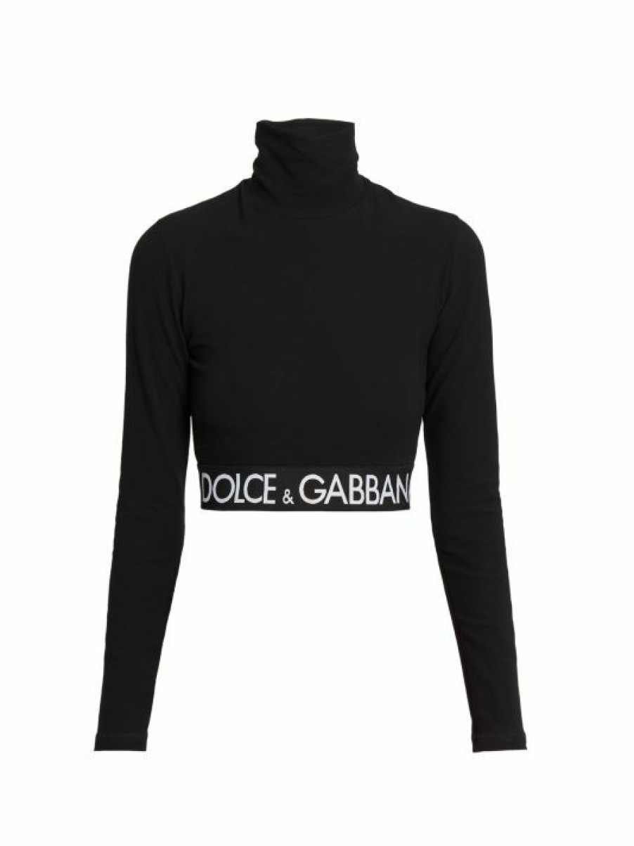 Women'S Clothing * | Dolce&Gabbana Capri Cropped Turtleneck Top