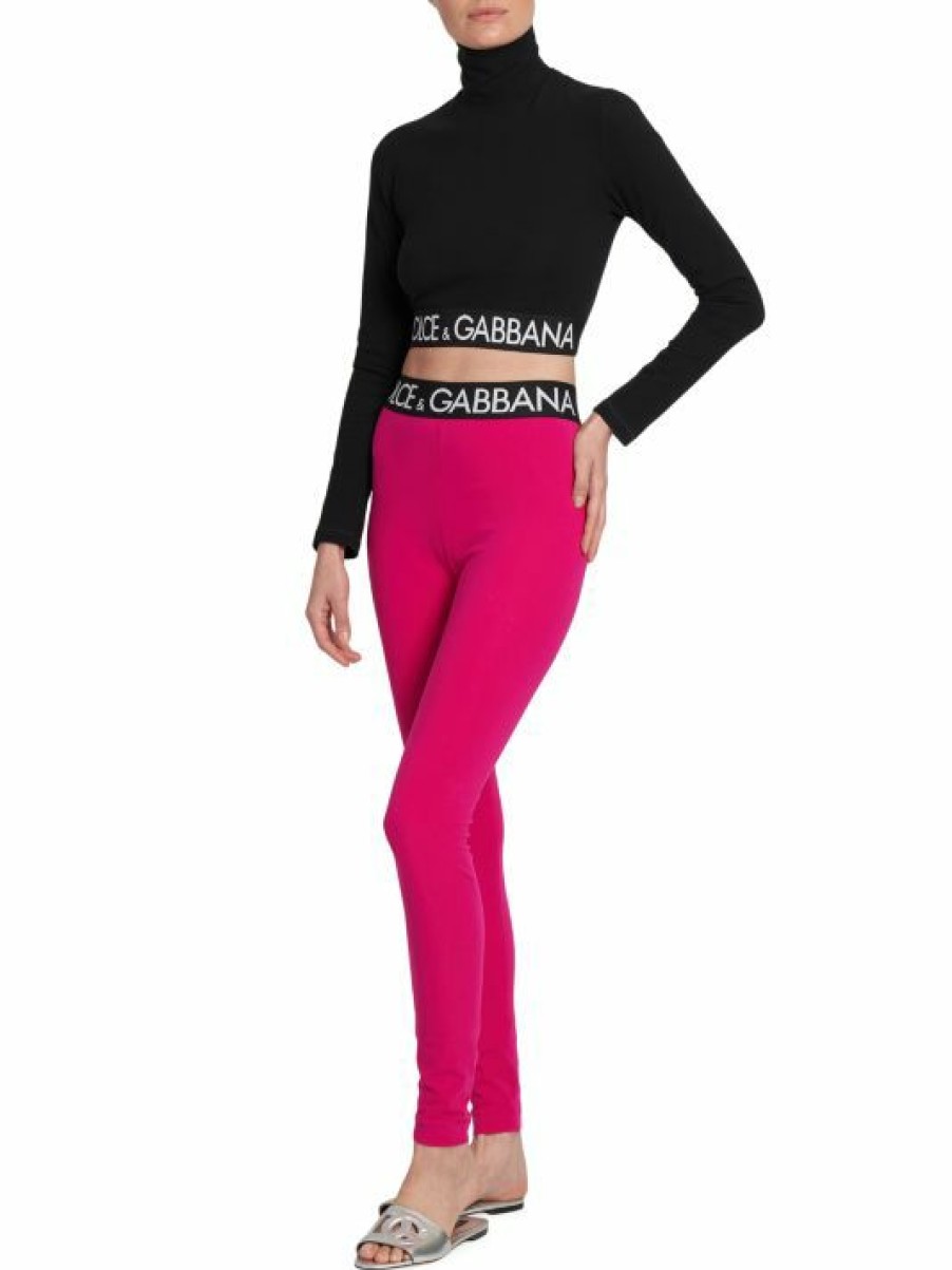 Women'S Clothing * | Dolce&Gabbana Capri Cropped Turtleneck Top