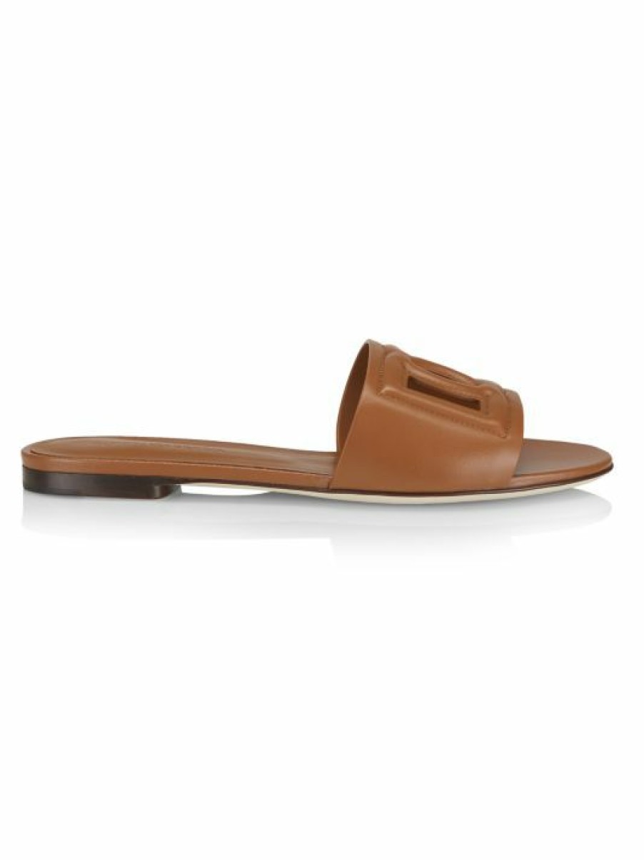 Men * | Dolce&Gabbana Dg Leather Sandals