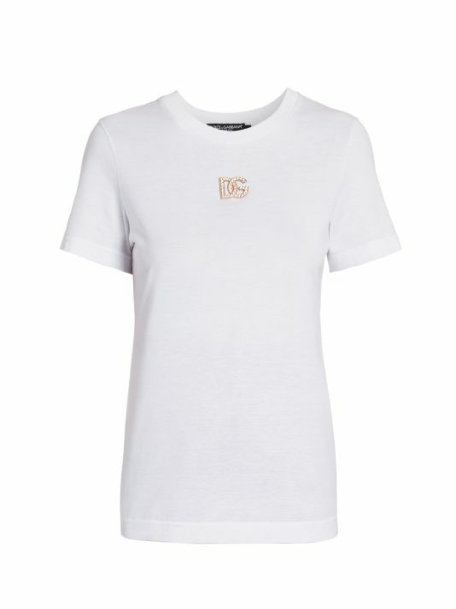 Women'S Clothing * | Dolce&Gabbana Logo Hardware Longline T-Shirt