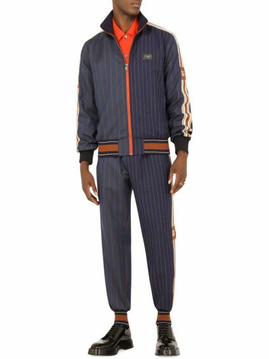 Men * | Dolce&Gabbana Pin-Striped Track Suit For Men