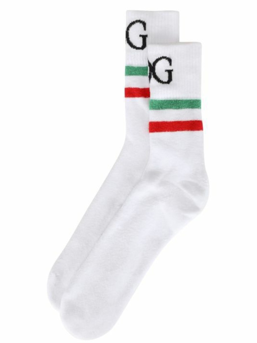 Men * | Dolce&Gabbana Logo Cotton-Blend Socks For Men