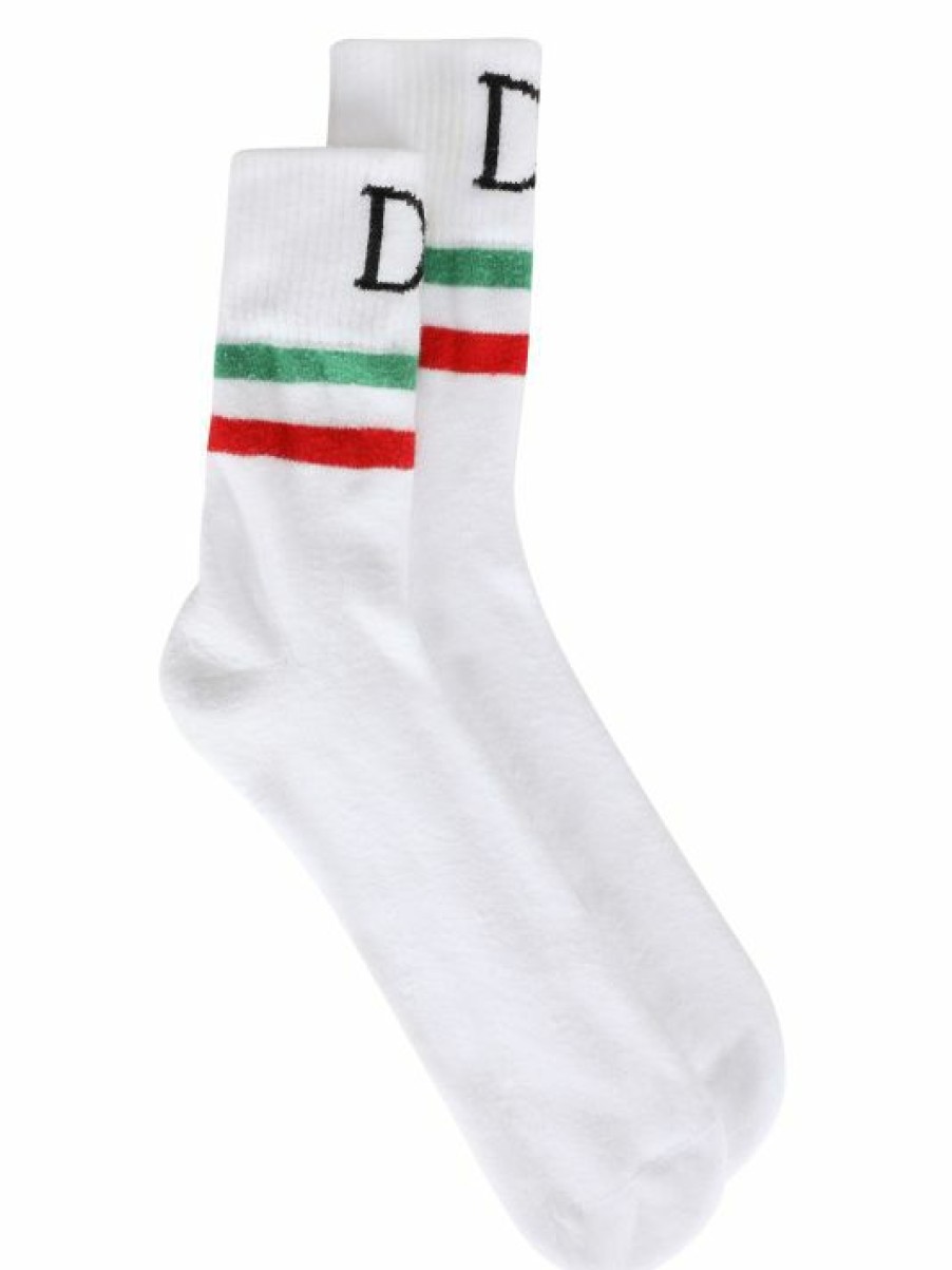 Men * | Dolce&Gabbana Logo Cotton-Blend Socks For Men