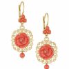 Jewelry * | Dolce&Gabbana 18K Yellow Gold & Mediterranean Coral Drop Earrings