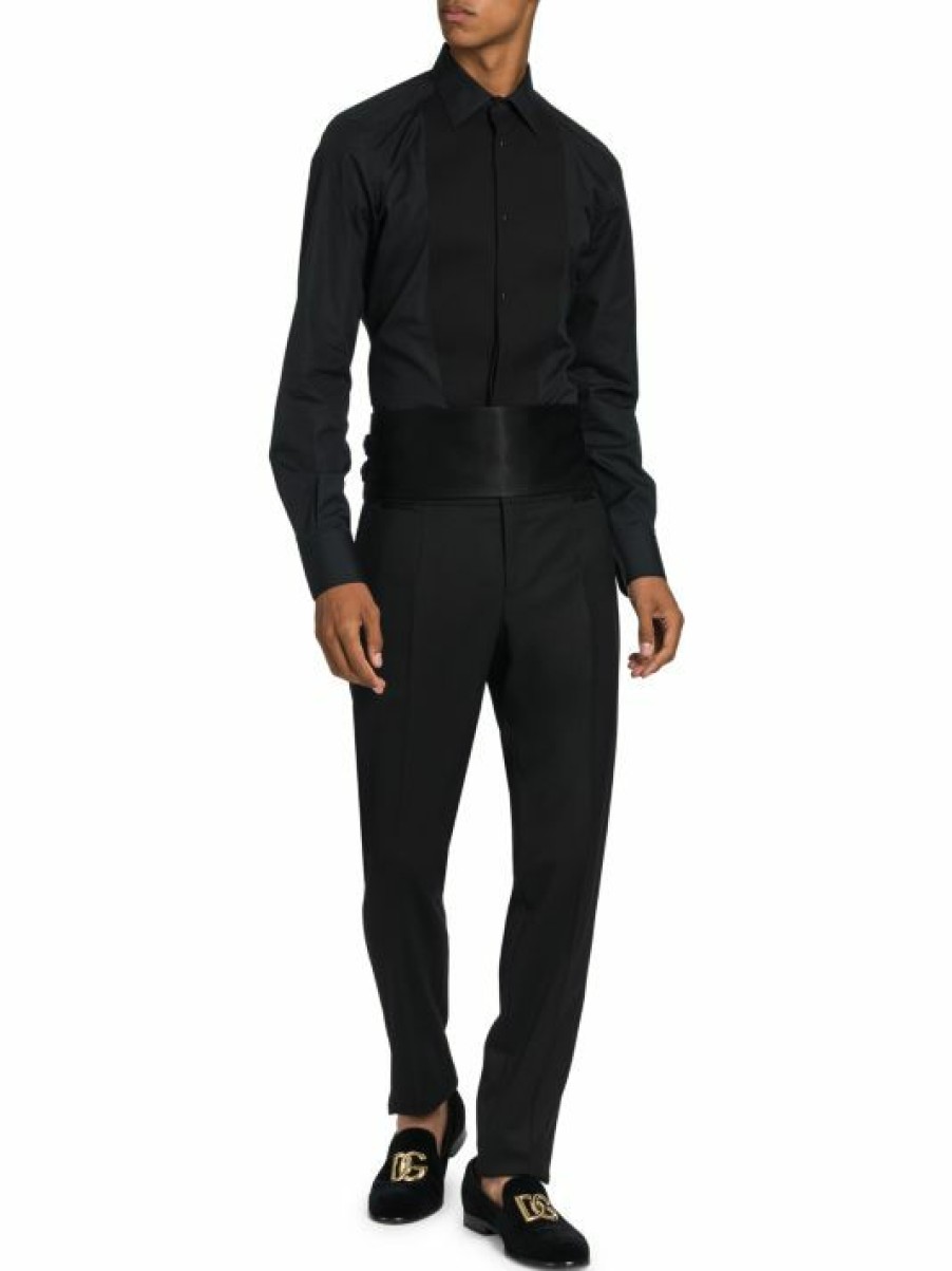 Men * | Dolce&Gabbana Wool-Blend Tuxedo Pants For Men