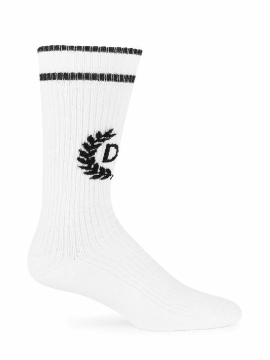 Accessories * | Dolce&Gabbana Crest Logo Socks For Men