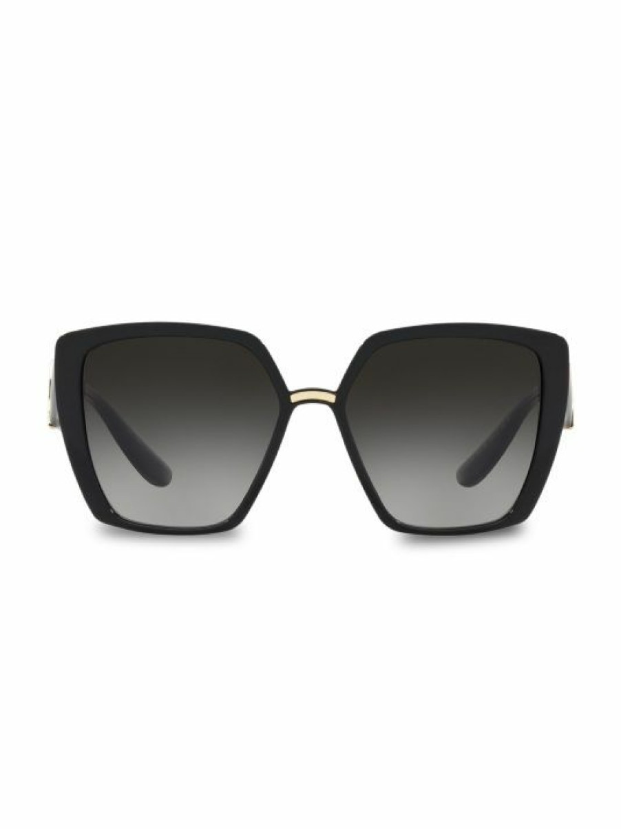 Accessories * | Dolce&Gabbana 56Mm Butterfly Sunglasses Black