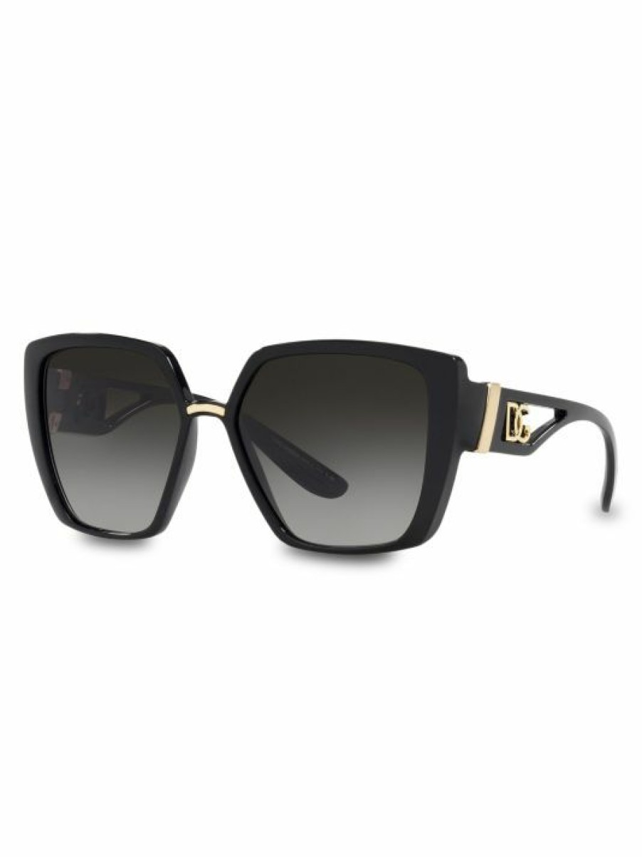 Accessories * | Dolce&Gabbana 56Mm Butterfly Sunglasses Black