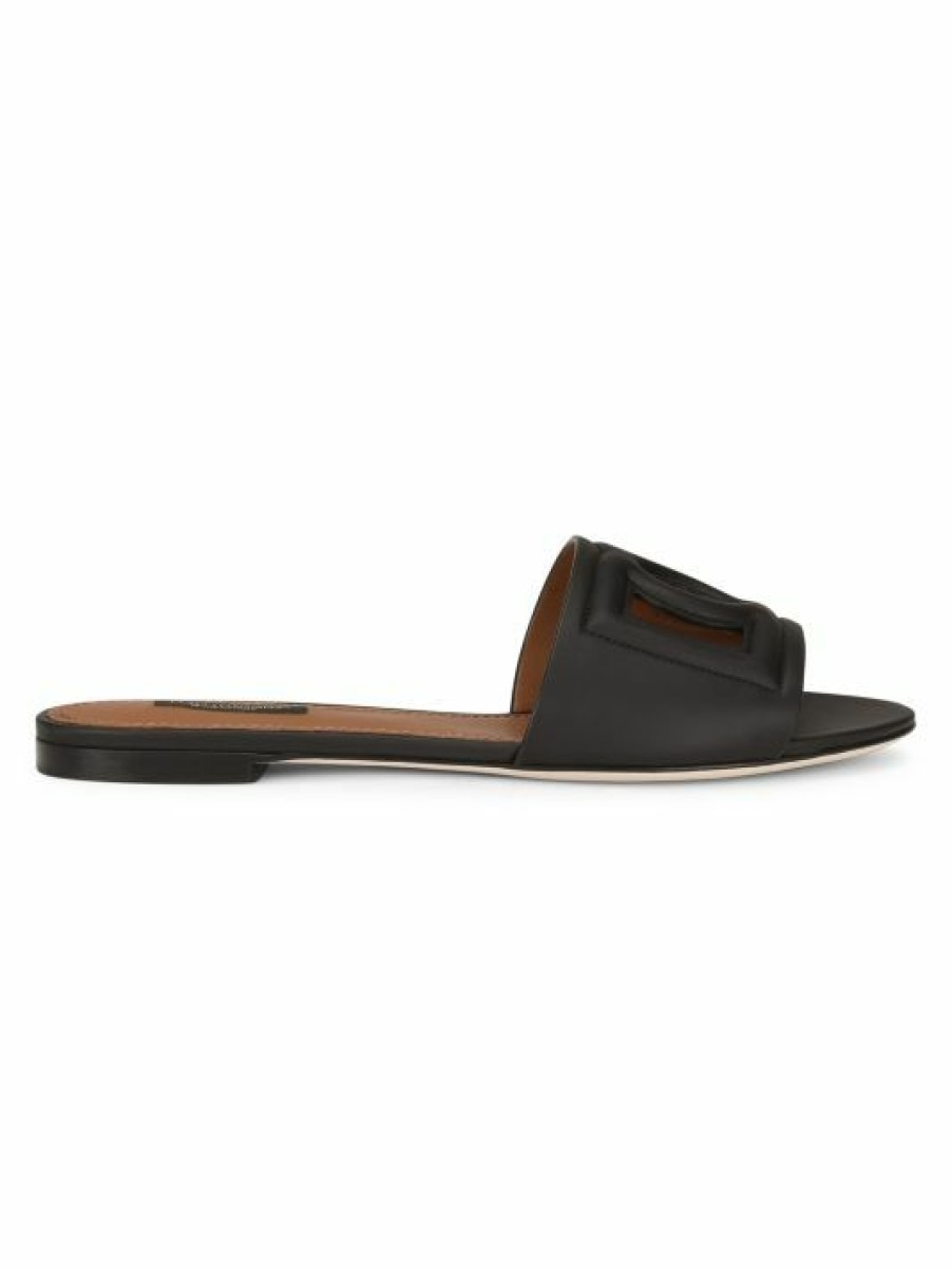 Men * | Dolce&Gabbana Dg Millennials Leather Slides