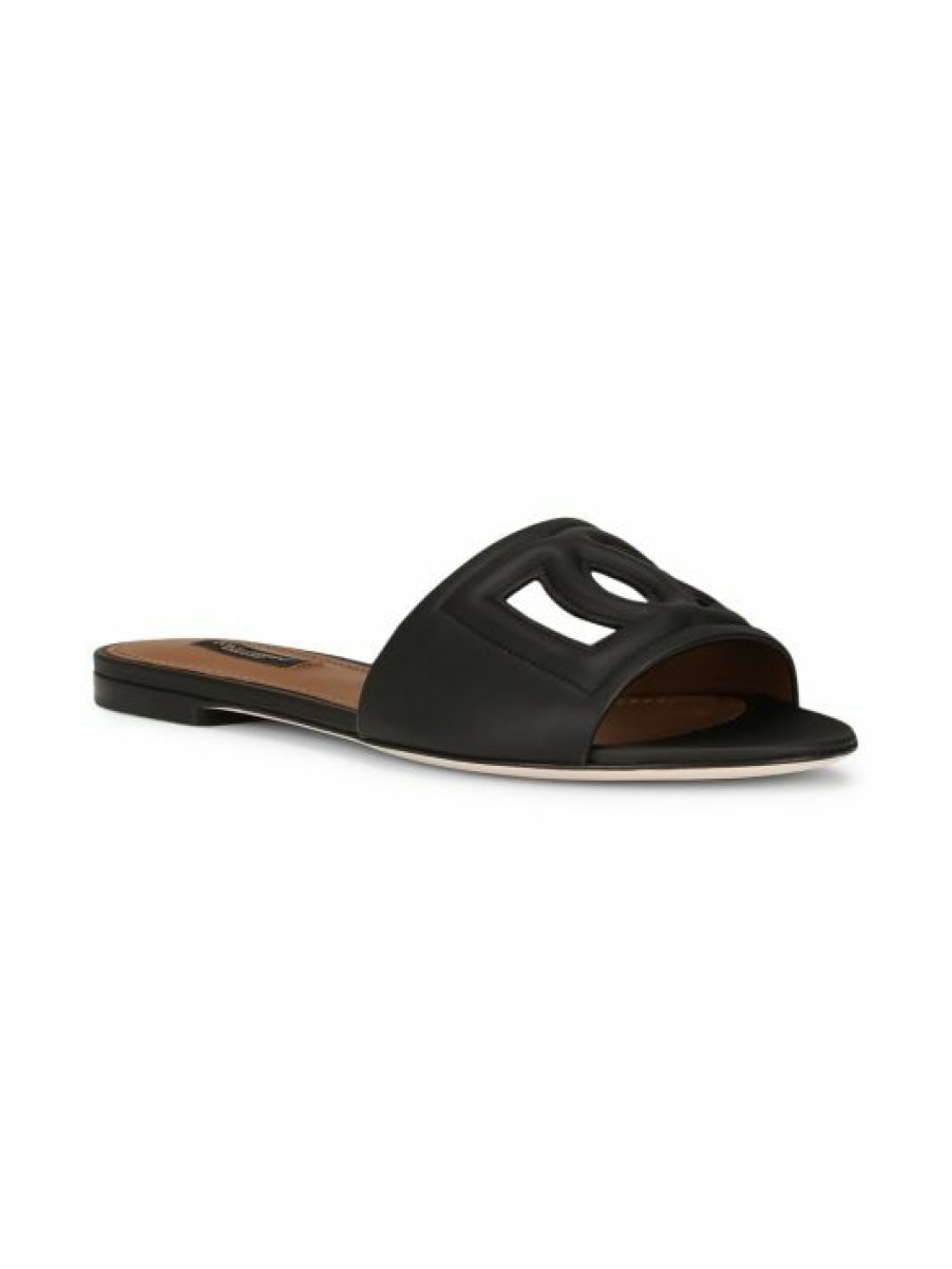 Men * | Dolce&Gabbana Dg Millennials Leather Slides