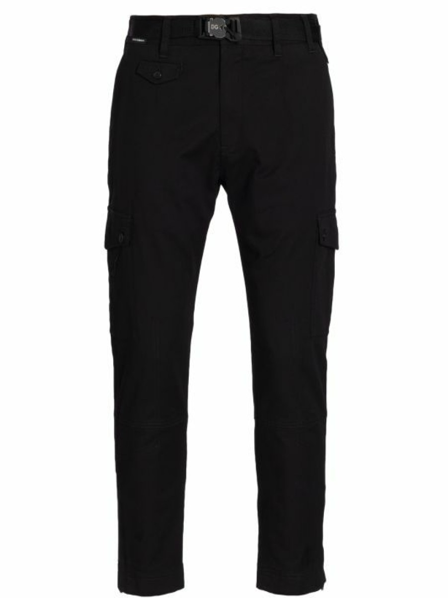 Men * | Dolce&Gabbana Buckle Crop Cargo Pants For Men