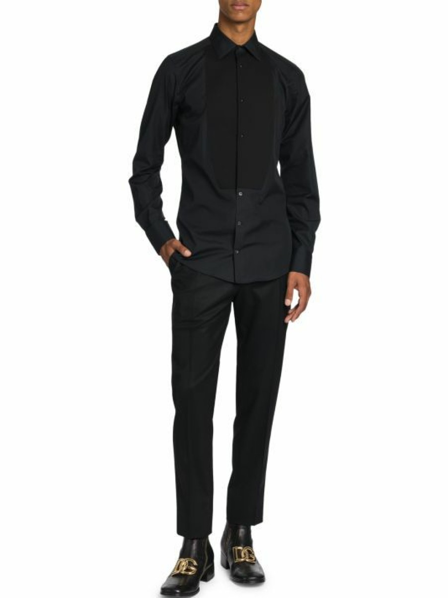 Men * | Dolce&Gabbana Pintuck-Pleated Tuxedo Shirt For Men