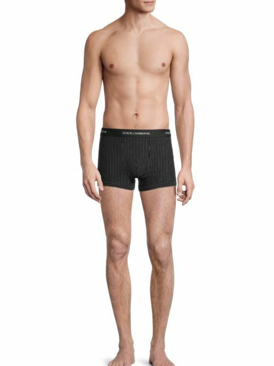 Men * | Dolce&Gabbana Pinstripe Boxer Briefs For Men