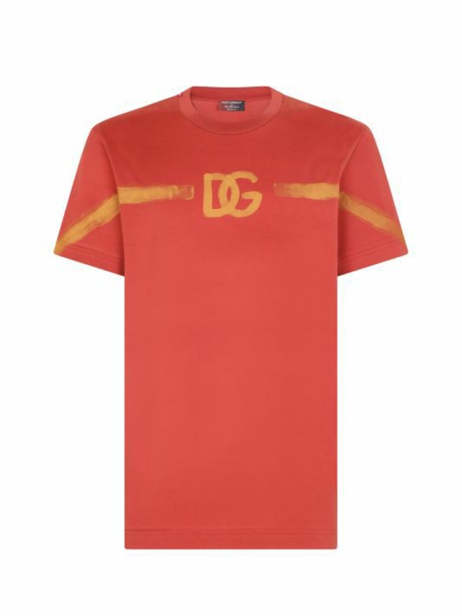 Men * | Dolce&Gabbana Painted Logo T-Shirt For Men