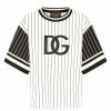 Men * | Dolce&Gabbana Striped Logo Baseball T-Shirt