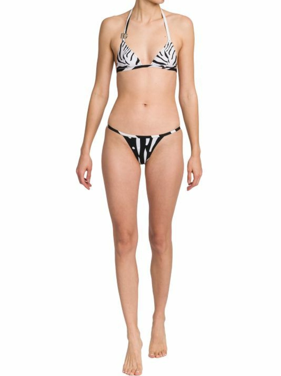 Women'S Clothing * | Dolce&Gabbana Zebra Zebra-Print Triangle Bikini Set