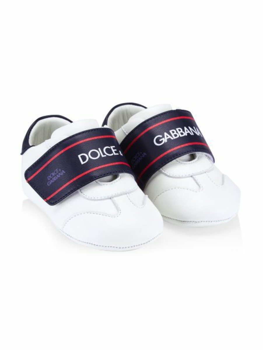 Men * | Dolce&Gabbana Baby'S Logo Leather Sneakers For Kids