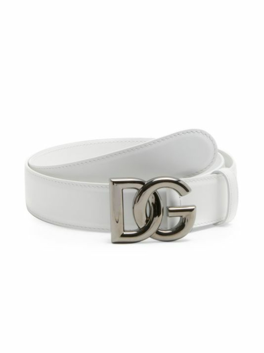 Accessories * | Dolce&Gabbana Interlock Logo Buckle Belt For Men