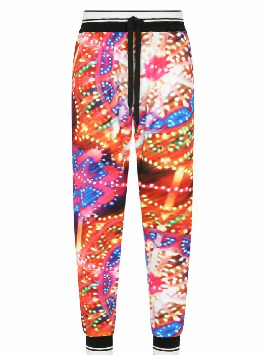 Men * | Dolce&Gabbana Digital-Print Jogger Pants For Men