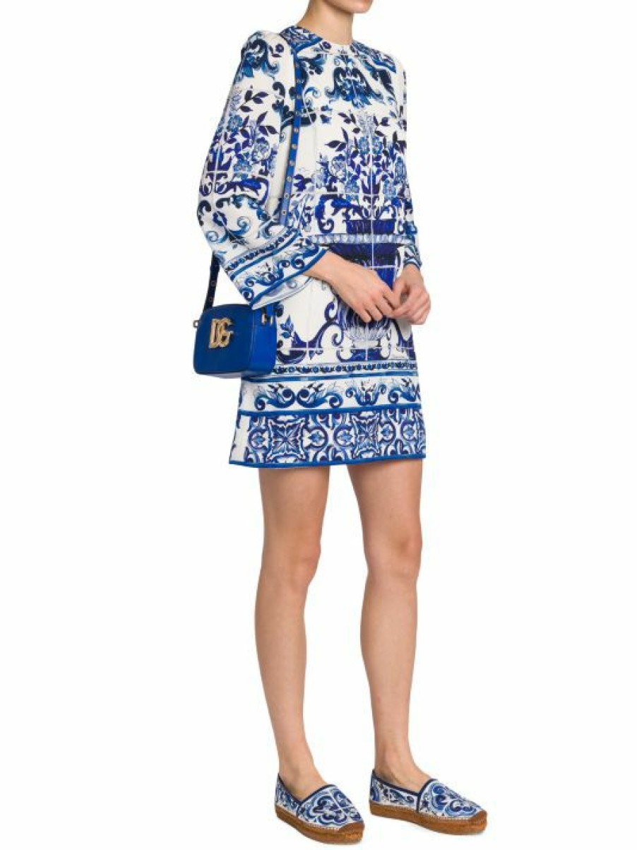 Women'S Clothing * | Dolce&Gabbana Blu Mediterraneo Painterly-Print Minidress