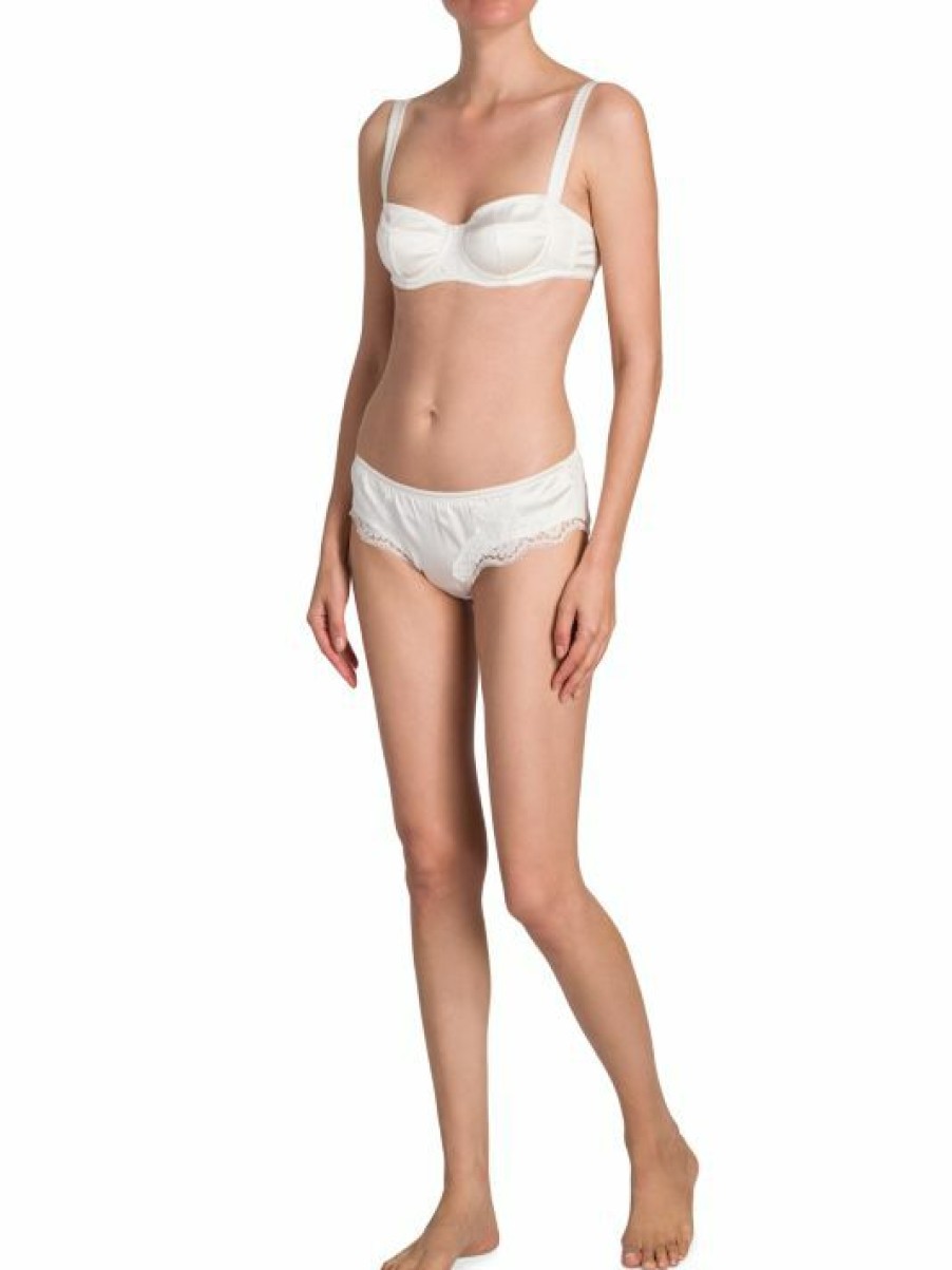 Women'S Clothing * | Dolce&Gabbana Lace-Trim Satin Briefs