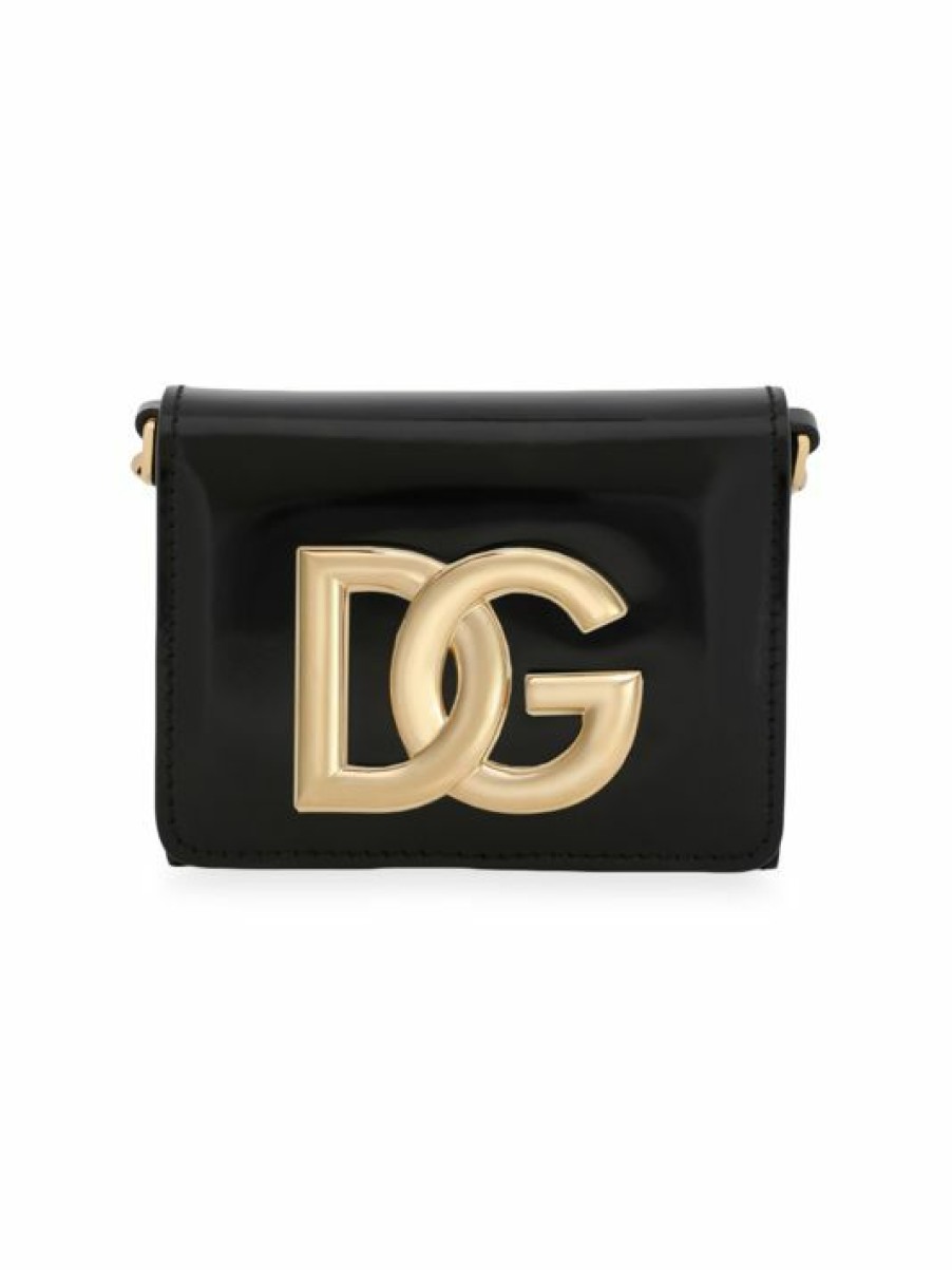 Handbags * | Dolce&Gabbana Dg Leather Card Case-On-Chain