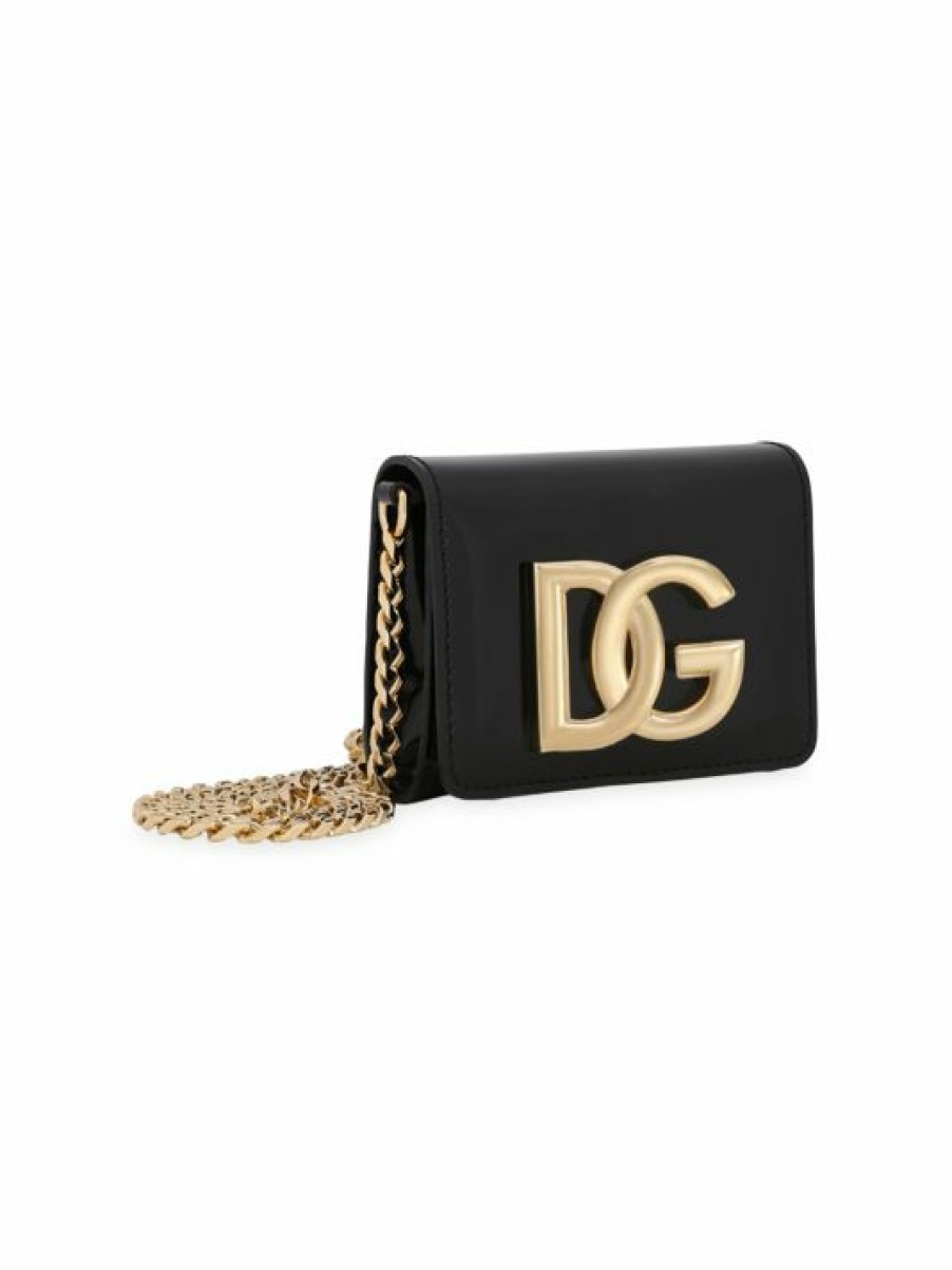 Handbags * | Dolce&Gabbana Dg Leather Card Case-On-Chain