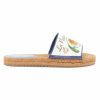 Men * | Dolce&Gabbana Pasta-Print Canvas Espadrille Slides