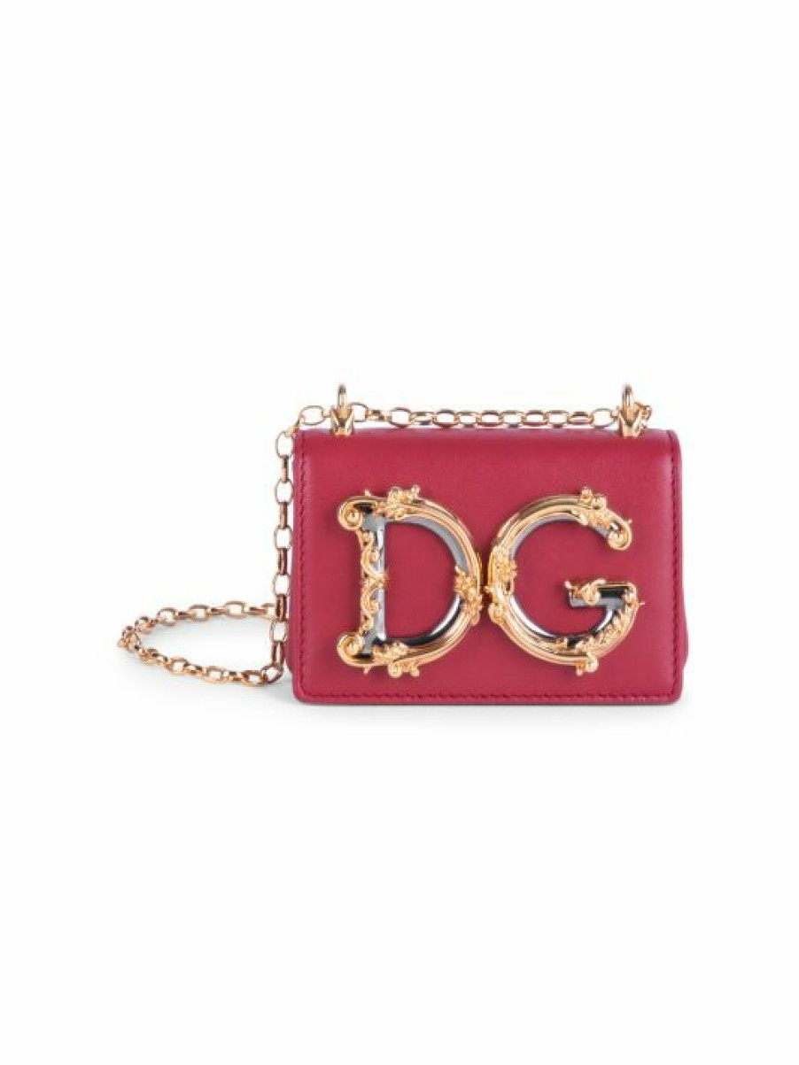 Handbags * | Dolce&Gabbana Micro D&G Girls Leather Shoulder Bag